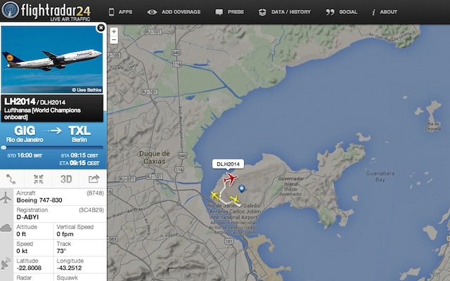 Screenshot Flightradar24